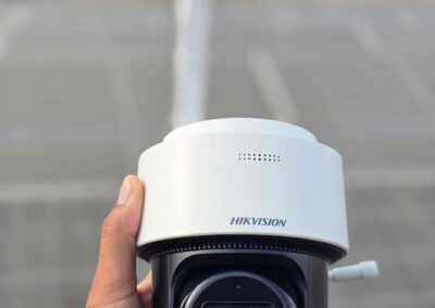 Smart Sat Security technician installing a security camera (82)