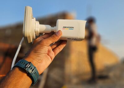 Security camera mounted on a building by Smart Sat Security (65)