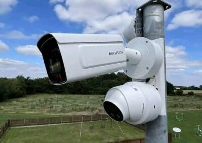 Technician configuring a CCTV recorder for a Cape Town property (64)