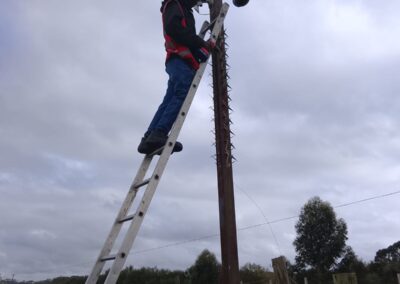 Technician configuring a CCTV recorder for a Cape Town property (54)