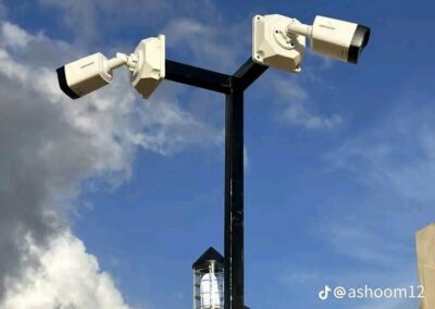 Smart Sat Security technician installing a security camera (52)