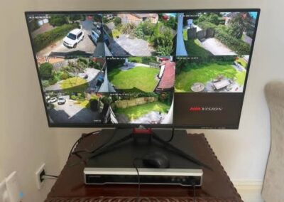 Technician configuring a CCTV recorder for a Cape Town property (34)